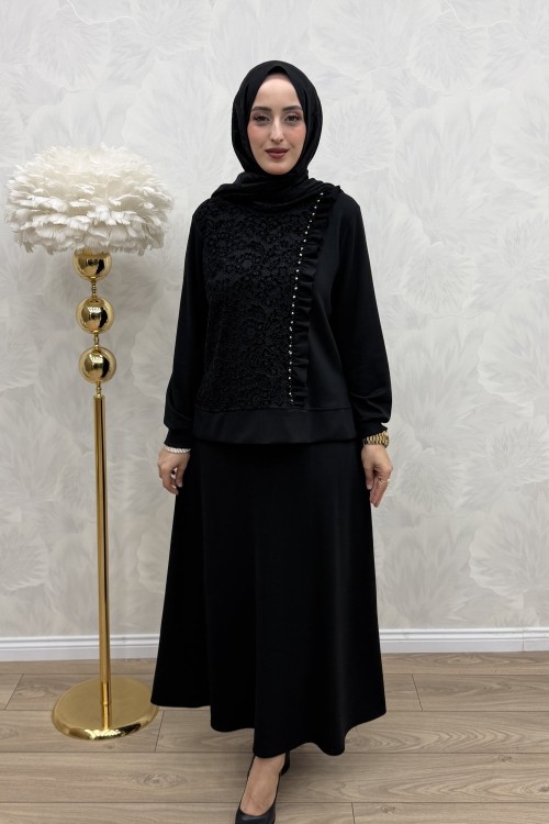 Melda Etek Takım Siyah