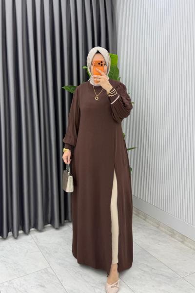 Kahve Elisa Takım Tesettür Giyim