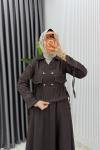 Kahve Premium Kot Takım Tesettür Giyim