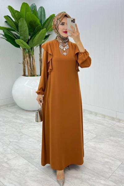 Kiremit Zennure Elbise Tesettür Giyim