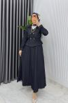 Lacivert Premium Kot Takım Tesettür Giyim