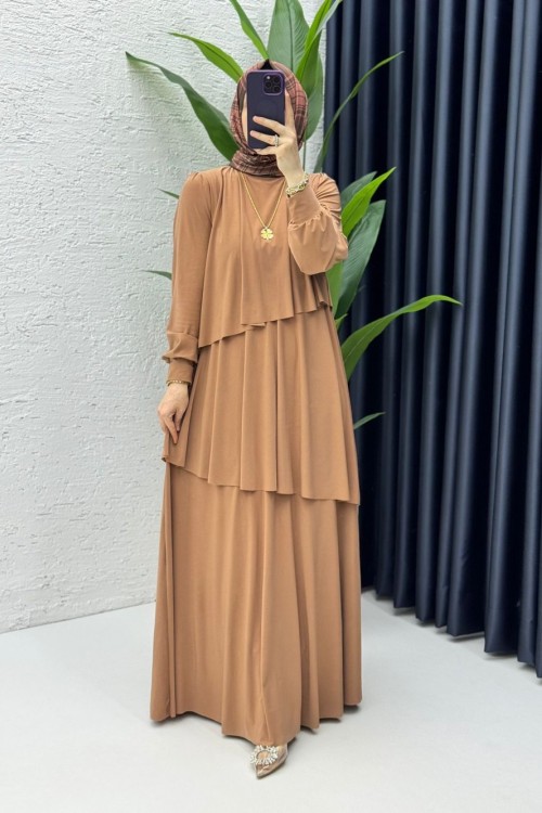 Latte Premium Sultan Elbise Tesettür Giyim