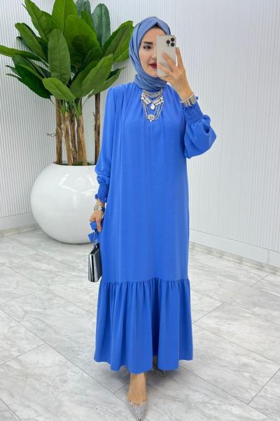 Mavi Açelya Elbise Tesettür Giyim
