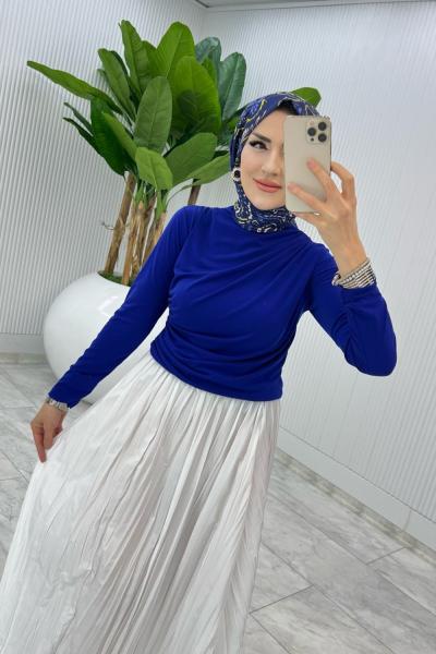 Saks Tek Sadece Etek Tesettür Giyim