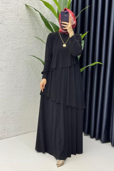 Siyah Premium Sultan Elbise Tesettür Giyim