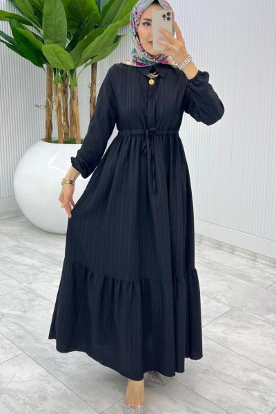 Lacivert Sehya Elbise Tesettür Giyim