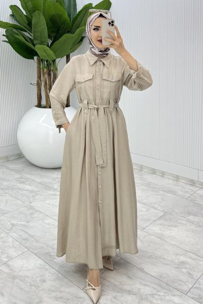 Taş Ajda Elbise Tesettür Giyim