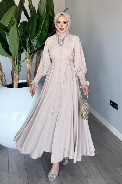 Taş Meşk Abaya Takım Tesettür Giyim