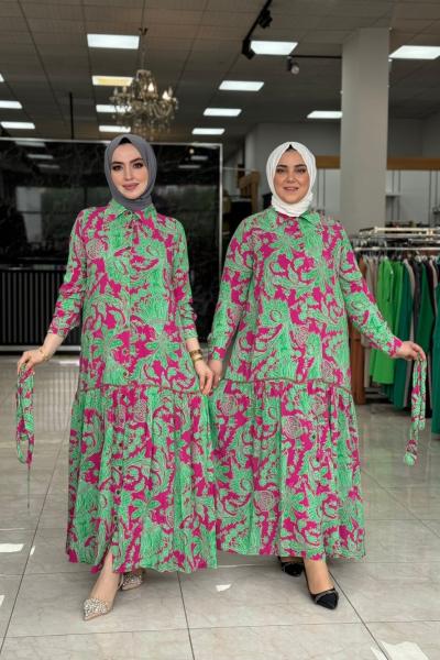 Afitap Elbise Fuşya