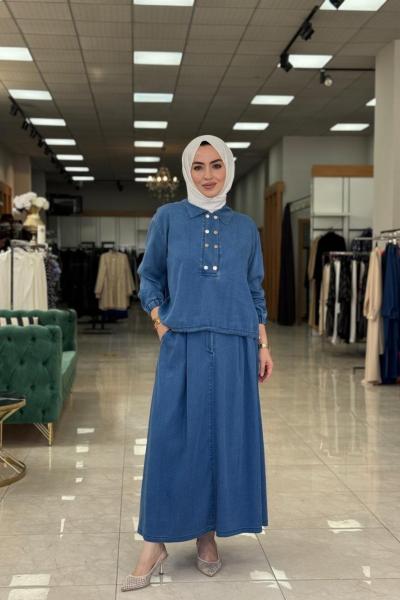 Akgün Kot Takım-Mavi