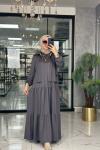 Asiye Ceket Elbise-Gri