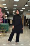 Aysel Pantolon Takım-Siyah