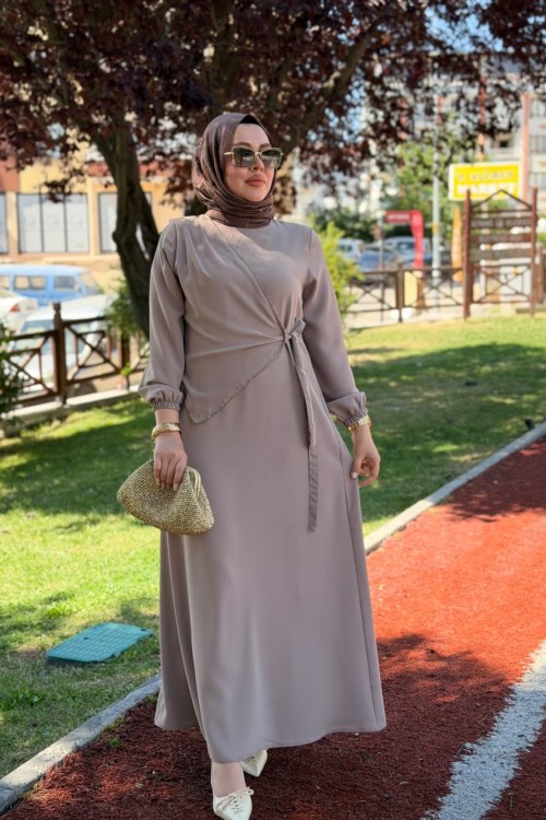 Çağla Elbise Vizon