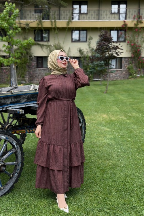 Dilay Elbise Kahverengi