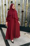 Dubai Abaya Bordo