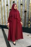 Dubai Abaya Bordo