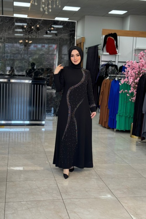 Halime Elbise Siyah