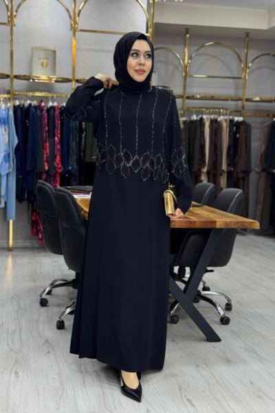 Hazan Abiye Elbise Siyah