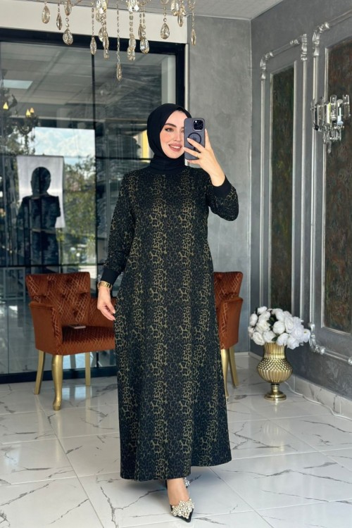 Leopar Elbise-Yeşil