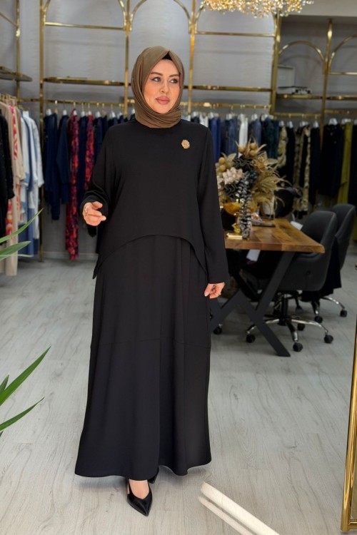 Merve Elbise Siyah