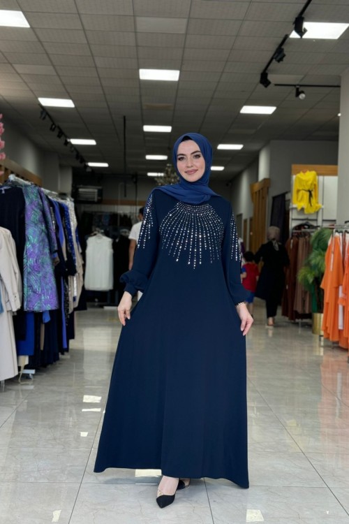 Mihriban Elbise Lacivert