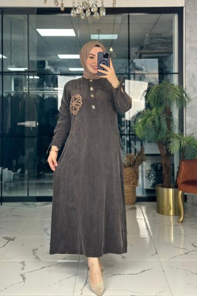 Özgün Elbise Kahverengi