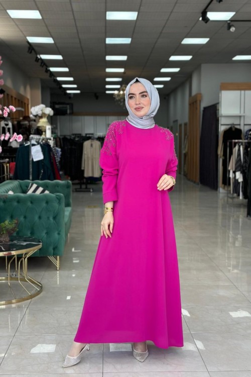 Pelin Elbise-Fuşya