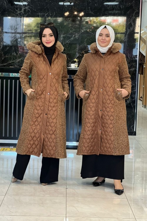 Peluş Detaylı Mont Taba