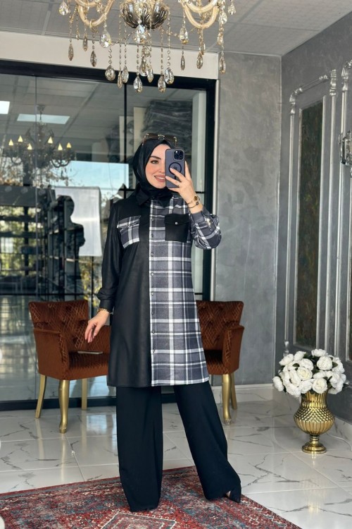 Selenay Tunik Gri