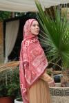 Amber Desen Soft Pamuk Bordo
