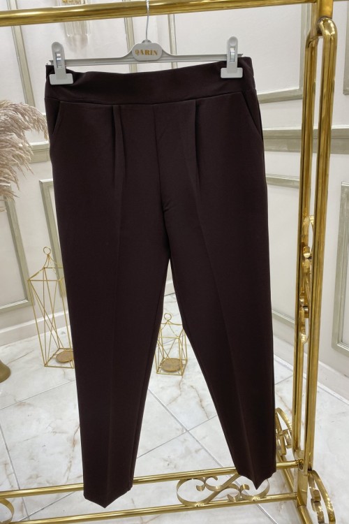 Dar Paça Double Pantolon  Kahverengi