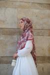 Floral Desen Soft Pamuk Şal Bordo