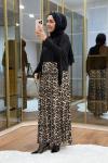 Leopar Desen  Tilda Elbise Siyah