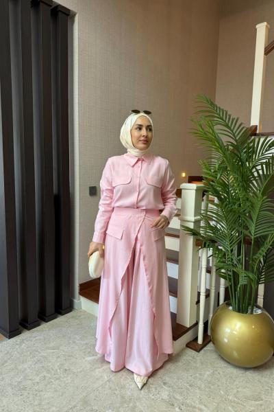 Lessa Üçlü Takım  Pembe