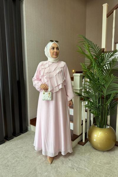Riad Elbise Pembe