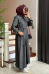 Soho Tensel Abaya Takım  Antrasit
