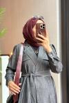 Soho Tensel Abaya Takım  Antrasit