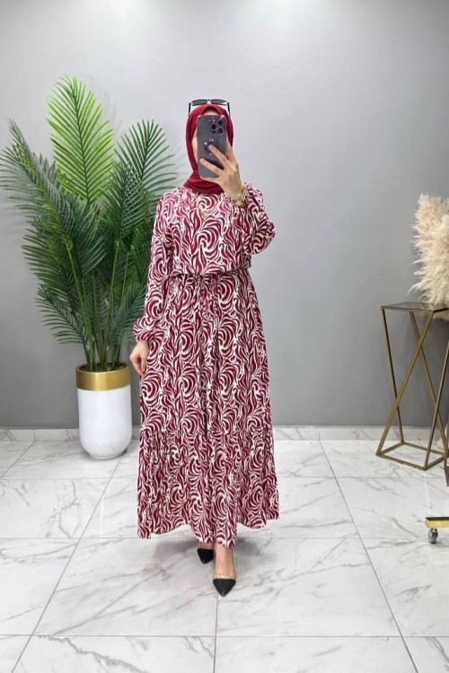Beyza Elbise Bordo
