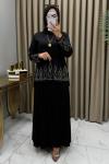 Feride Taşlı Takım Siyah