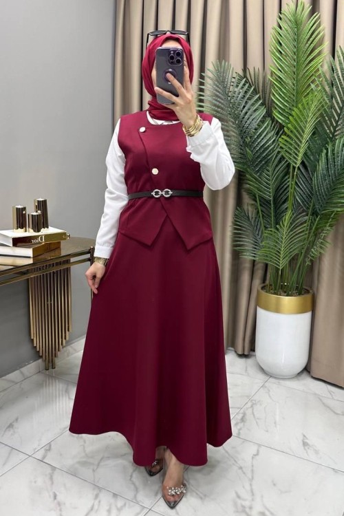 Gülce Takım Bordo