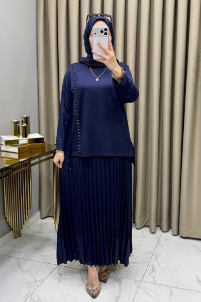 Helen Etekli Takım Lacivert