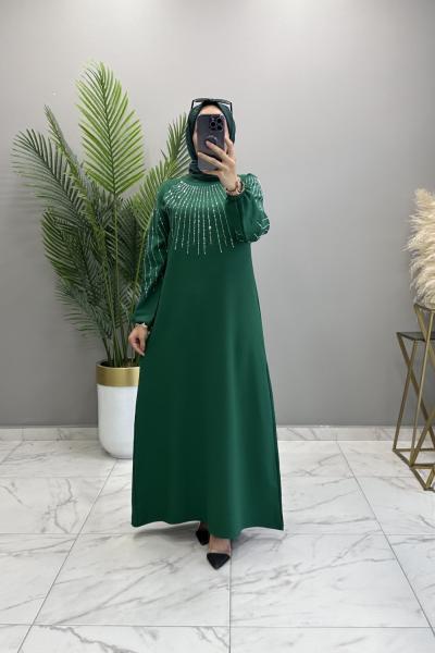 Nuran Abiye Elbise Zümrüt