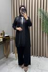 Rabia Pantolonlu Takım Siyah