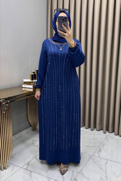 Reyhan Abiye Elbise İndigo