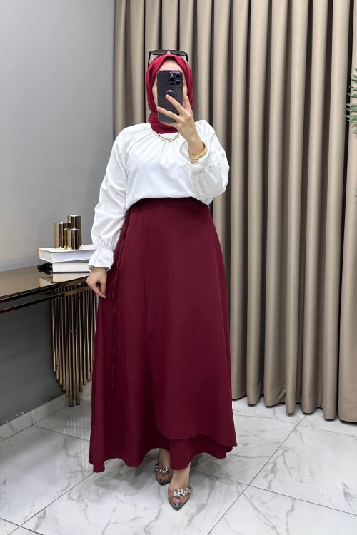 Rüya Etek Bordo