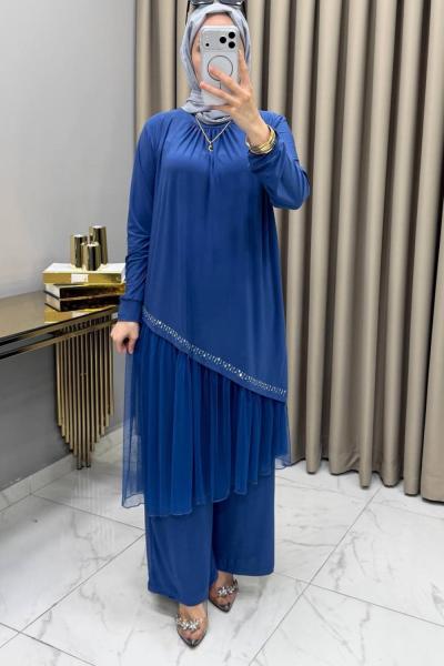 Tüllü Takım İndigo