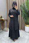 Yelekli Elbise Takım Siyah