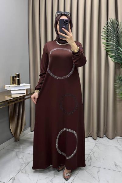 Zahide Abiye Elbise Kahve