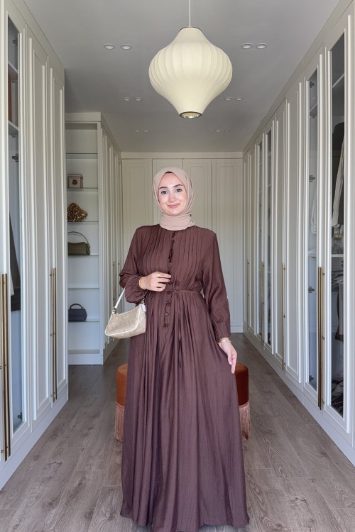 Ayça Elbise - kahve
