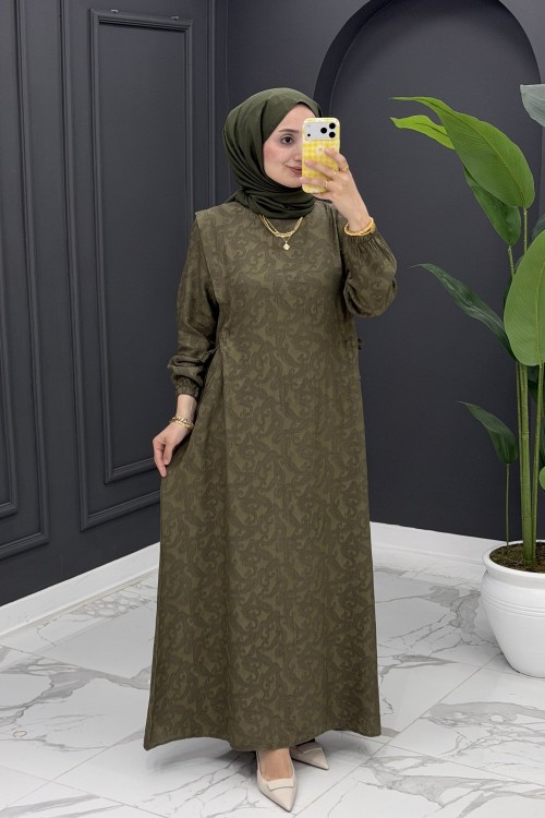 Belinay Elbise - haki